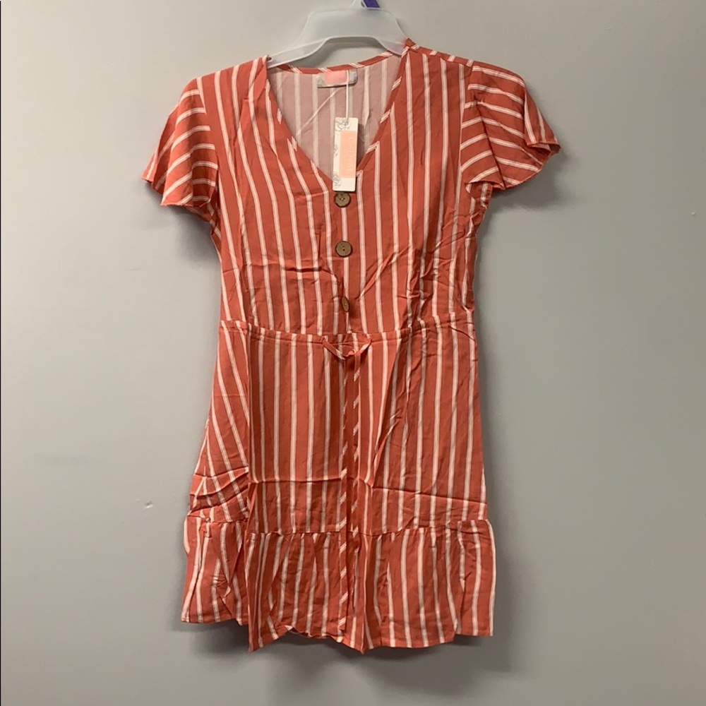 CDM Small Stripe Pink Dress